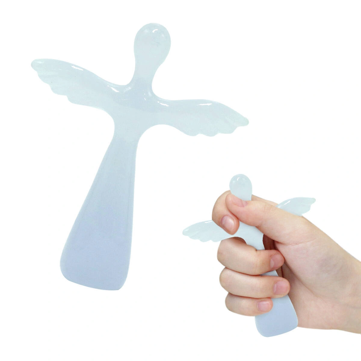  New Handheld Transparent Angel Cross Encouragement Resin Cross Pocket Small Cross Christmas Gift